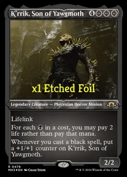 MTG Etched Foil Modern Horizons 3 MH3 K'rrik, Son of Yawgmoth MINT - Image 1