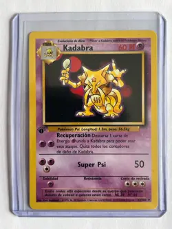 Pokemon Kadabra #32/102 1st Edition Spanish Base Set Card - Image 1