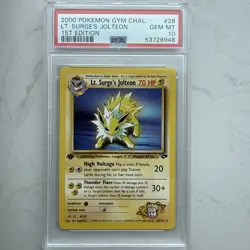 2000 Pokemon Gym Challenge #28 Lt Surge’s Jolteon First Edition Psa 10 - Image 1