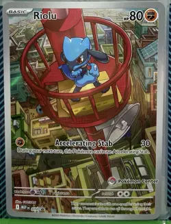 Pokemon Center Riolu Stamped Mega Evolution Promo - Image 1