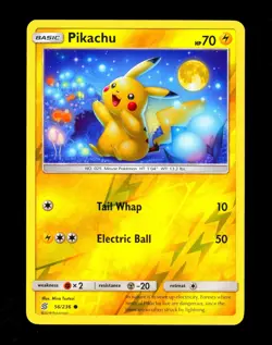 2019 Pokemon PIKACHU Unified Minds REVERSE HOLO Foil Sun & Moon Set Card 56/236 - Image 1