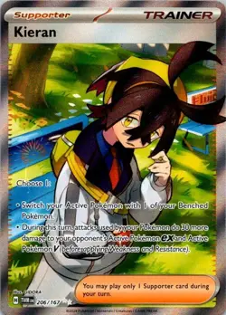 Kieran 206/167 Ultra Rare Twilight Masquerade Pokemon TCG NM (SKU 1-4) - Image 1