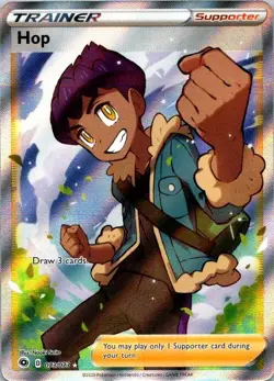 Pokemon TCG Hop 073/073 Full Art Foil Trainer Supporter Card NM (SKU 1-4) - Image 1