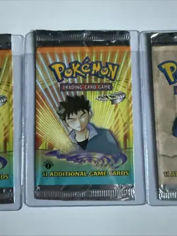 2000 Pokemon 2 Gym Heroes 2 Fossil 1 Base Set 2 WRAPPERS ONLY 1st Edition C Pics - Image 3