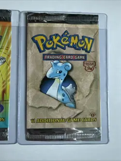 2000 Pokemon 2 Gym Heroes 2 Fossil 1 Base Set 2 WRAPPERS ONLY 1st Edition C Pics - Image 4