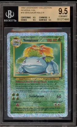 Pokemon Venusaur Legendary Coll. Reverse Holo Rare #18 BGS 9.5 - Image 1