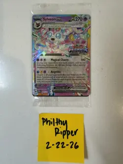 Stamped Sylveon ex 041/131 Pokemon Prismatic Evolution Surprise Box *SEALED* - Image 2