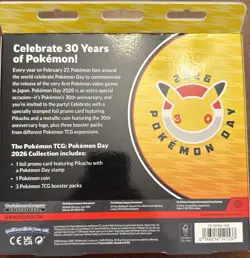 IN HAND Pokemon TCG: Pokemon Day 2026 Collection Box 30th Anniversary 5 Avail - Image 3