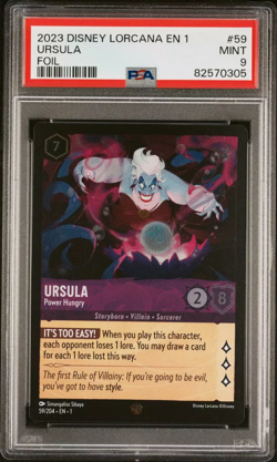 PSA 9 URSULA FOIL 59/204 DISNEY LORCANA THE FIRST CHAPTER ENG 2023! - Image 3