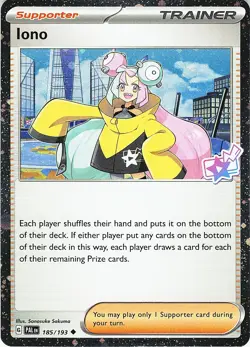 Pokemon Paldea Evolved Iono Card 185/193 Promo Cosmo Holo - Image 1