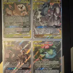 Pokemon TAG TEAM GX Holo Card Lot Rowlet & Exeggutor, Arceus & Dialga & Palkia,… - Image 1