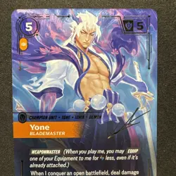 Riftbound Yone Blademaster Signature Overnumbered Card 233*/221 Spiritforged NM+ - Image 3