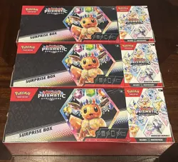 Pokemon Sam’s Club Prismatic Evolutions Surprise Box + Booster Bundle Lot Of 3 - Image 1