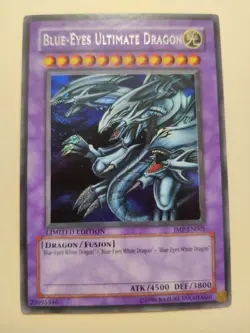 Yu-Gi-Oh! Blue-Eyes Ultimate Dragon JMP-EN005 Secret Rare Limited Edition LP - Image 1