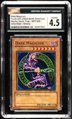 Yu-Gi-Oh! 2002 Dark Magician SDY-006 Starter Deck: Yugiz Glossy CGC 4.5 Graded - Image 1