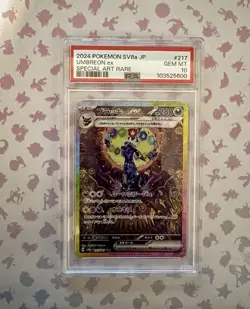 PSA 10 Umbreon ex SAR 217/187 Terastal Festival sv8a 2024 Pokemon Card Japanese - Image 1