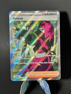 Pokemon TCG Atticus Trainer Prismatic Evolutions Ultra Rare Card 133/131 - Image 1