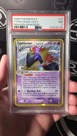 Pokemon Typhlosion Holo TCG Card EX Dragon Frontiers 12/101. PSA 7 - Image 1