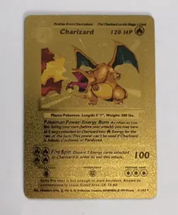 Pokemon TCG Gold Charizard 4/102 PSA10 Gem 1999 Rare Card WOTC Mint Condition #1 - Image 1