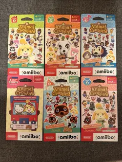 Animal Crossing Amiibo Cards Bundle Series 1, 2, 3, 4, 5 + Sanrio 6 Sealed Packs - Image 1