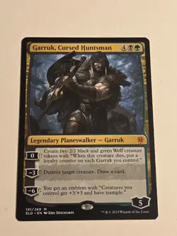 Garruk, Cursed Huntsman X1 ELD MTG Throne Of Eldraine 191/269 M - Image 1