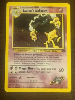Pokemon Vintage Holo Sabrina's Alakazam 16/132 Gym Challenge Wotc - Image 1