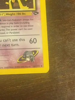 Pokemon Vintage Holo Sabrina's Alakazam 16/132 Gym Challenge Wotc - Image 4
