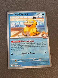 Misty's Psyduck 45/182 Pokemon TCG S&V Destined Rivals Reverse Holo - Image 1