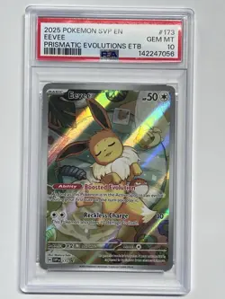 2025 POKEMON SVP EN-SV BLACK STAR PROMO #173 EEVEE PSA 10 - Image 1