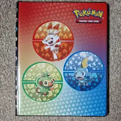 Pokemon Ultra Pro 9 Pocket Portfolio Binder Galar Starters Scorbunny Grookey - Image 1
