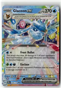 Glaceon ex ⭐ 026/131 Holo Double Rare Prismatic Evolutions 2025 Pokemon NM - Image 1