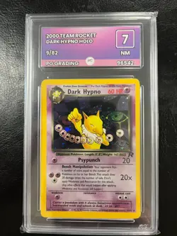Dark Hypno 9/82 Team Rocket Holo PG Graded 7 NM Pokemon Tcg not PSA - Image 1