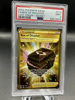 PSA 9 Mint Full Art Box Of Disaster 2022 Pokemon Lost Origin #214 - Image 1