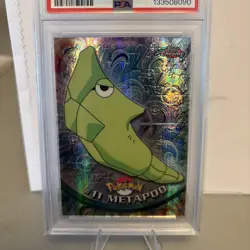 PSA 10 2000 Pokemon Game Topps Chrome Metapod Spectra TV Rare Base Series 1 GEM - Image 2