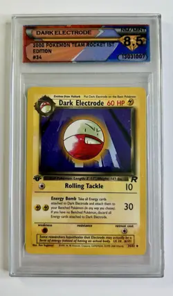 2000 Pokemon Team Rocket Dark Electrode 1st Edition #34/82 DSG NM/Mint 8.5 - Image 1