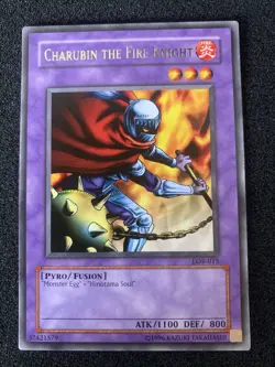 Charubin the Fire Knight LOB-015 The Legend of Blue Eyes White Dragon Unlimited - Image 1