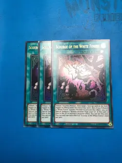 YUGIOH 3x Ultra Rare Scourge Of The White Forest MP25-EN250 1st Edition - Image 1