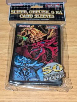 YuGiOh Egyptian God Card Sleeves X50 KONAMI OFFICIAL SEALED - Image 1