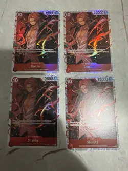 🔥 4 X One Piece TCG Shanks OP09-004 SR NM English PLAYSET ❄ - Image 1
