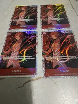 🔥 4 X One Piece TCG Shanks OP09-004 SR NM English PLAYSET ❄ - Image 2