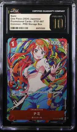 2024 ONE PIECE PROMO CARDS PRB STORAGE BOX JPN #ST01-007 NAMI CGC 10 PRISTINE - Image 1