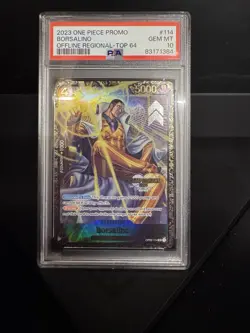 2023 One Piece EN Offline Regional Top 64 #114 Borsalino PSA 10 GEM MINT - Image 1