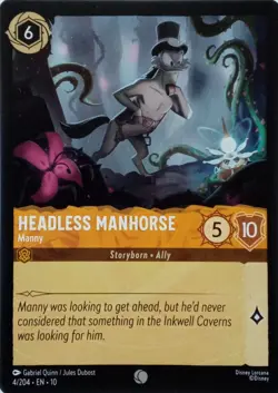 4/204 HEADLESS MANHORSE MANNY EN10 COMMON DISNEY LORCANA CARD - Image 1