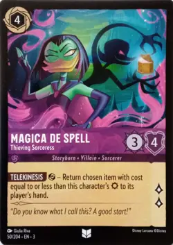 50/204 MAGICA DE SPELL THIEVING SORCERESS INKLANDS UNCOMMON DISNEY LORCANA CARD - Image 1