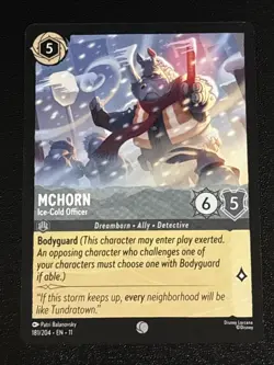 Disney Lorcana Winterspell Mchorn - Ice-Cold Officer 181/204 NM - Image 1