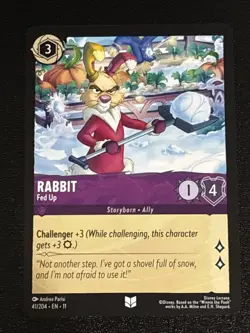 Disney Lorcana Winterspell Rabbit - Fed Up 41/204 NM - Image 1