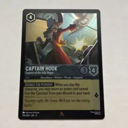 Captain Hook 190/204 Disney Lorcana Fabled Rare Cold Foil Card NM - Image 1