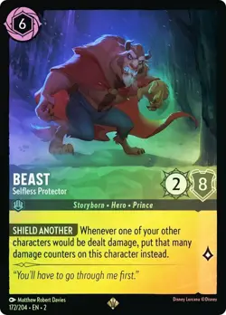 Beast Selfless Protector 172/204 Cold Foil Rise of the Floodborn Disney Lorcana - Image 1