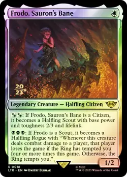 MTG FRODO, SAURON'S BANE FOIL The Lord of the Rings Prerelease NM - Image 1