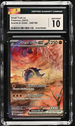 2023 Pokemon Scarlet & Violet #246/198 Great Tusk ex CGC 10 - Image 1